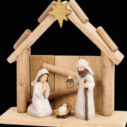 Action Saisondekoration<Absolu Chic Holzkrippe