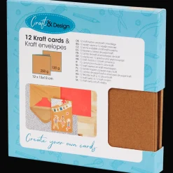 Action Karten<Avec Kraftpapier-Karten und -Umschläge