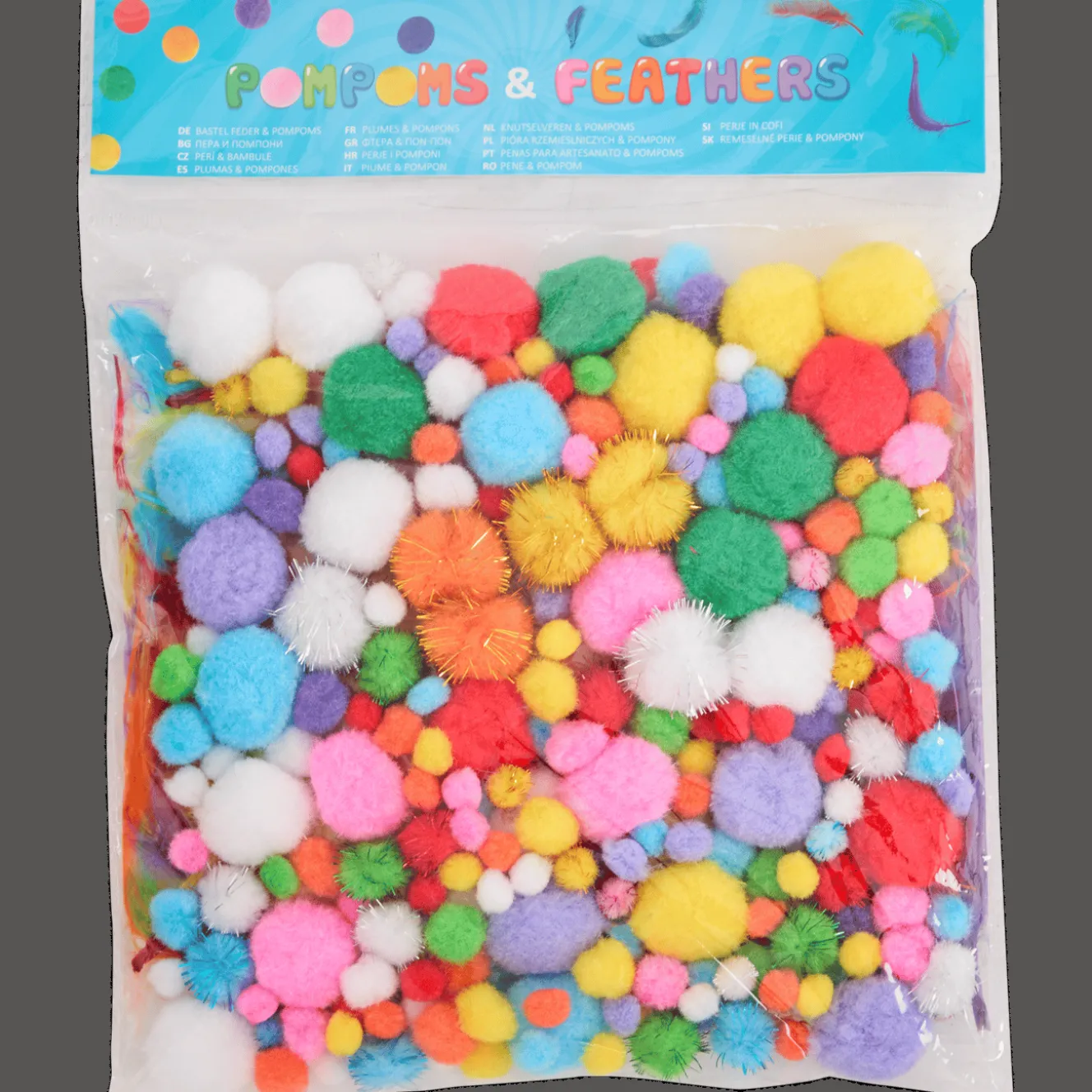 Action Basteln<Bastelfedern und Pompons