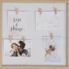 Action Fotorahmen<Bilderrahmen mit Klammern und LED-Leuchten