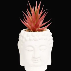 Action Blumentöpfe<Buddha-Blumentopf mit Kunstpflanze