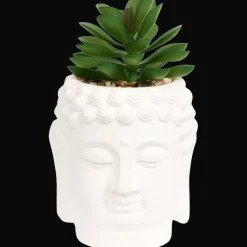 Action Blumentöpfe<Buddha-Blumentopf mit Kunstpflanze