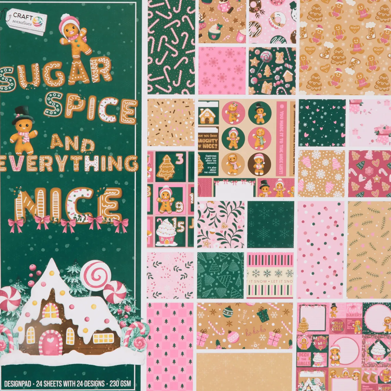 Action Karten<Craft Sensations Weihnachtspapierblock