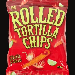 Action Chips<Gerollte Tortilla-Chips Chili & Limette