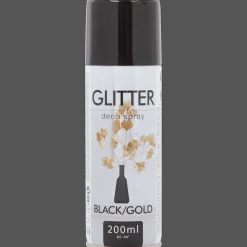Action Farbe<Glitzersprühfarbe Schwarz/Gold