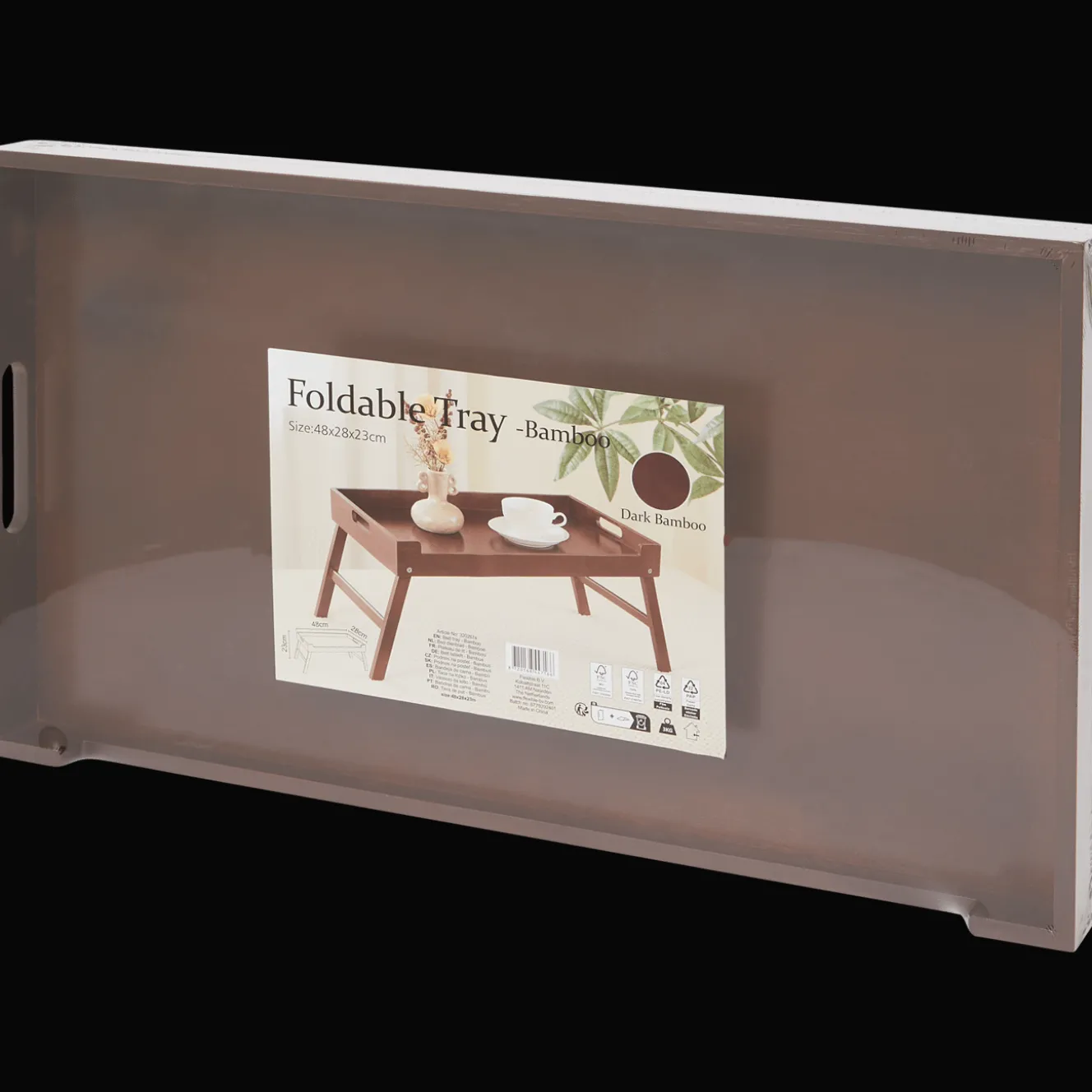Action Tabletts<Klappbares Bambustablett