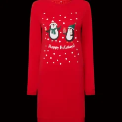 Action Kleidung<Kleid mit Weihnachtsprint
