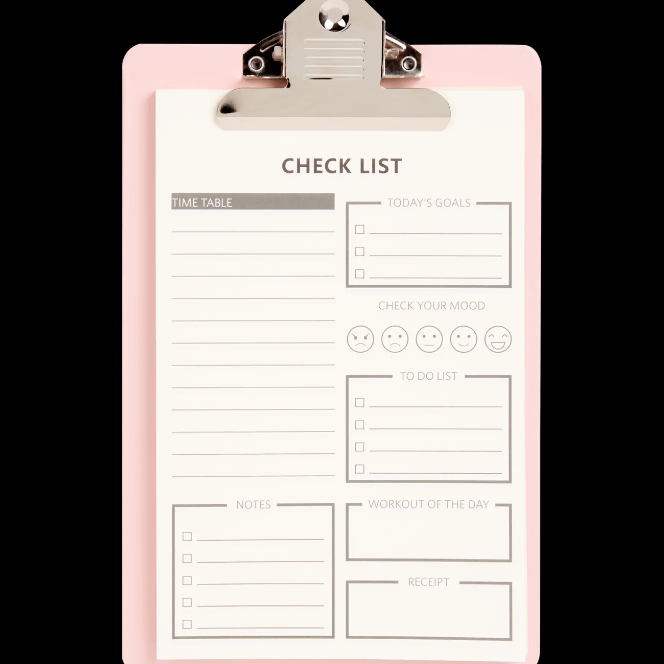 Action Jahresplaner & Kalender<Klemmbrett mit Checkliste