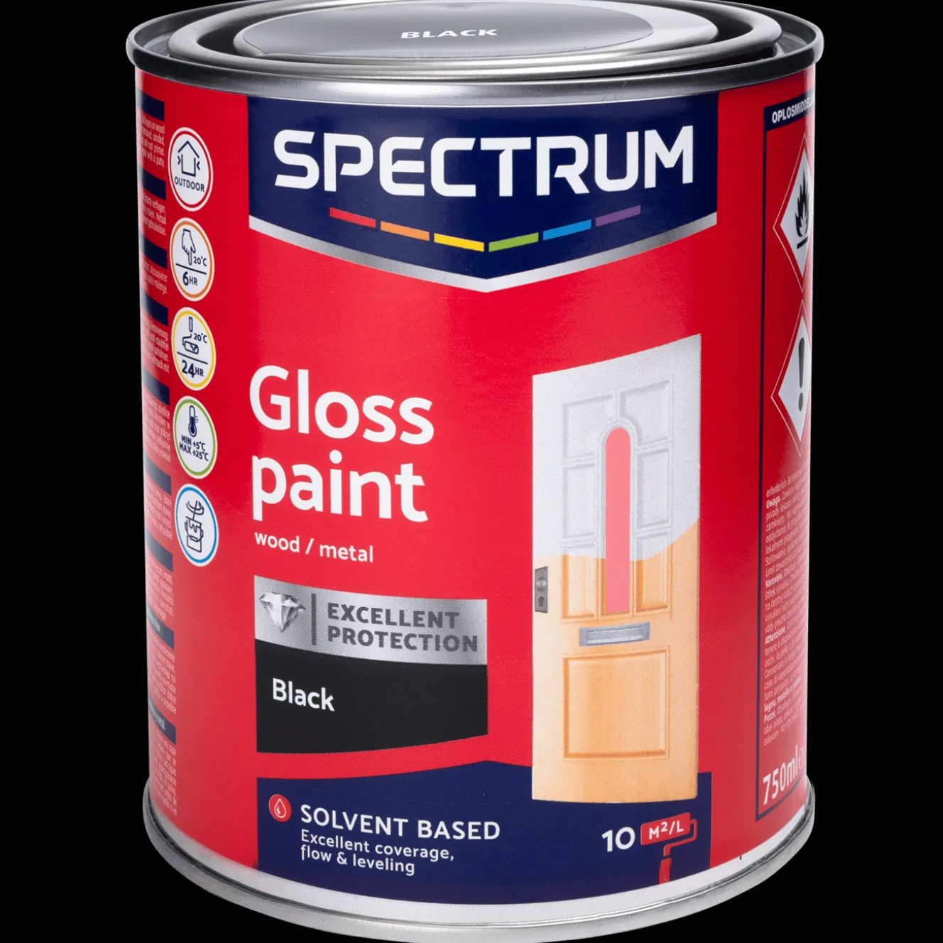 Spectrum Farbe<Alkydharzlack Hochglanz Schwarz