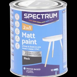Spectrum Farbe<2-in-1 Acryllack Matt Schwarz