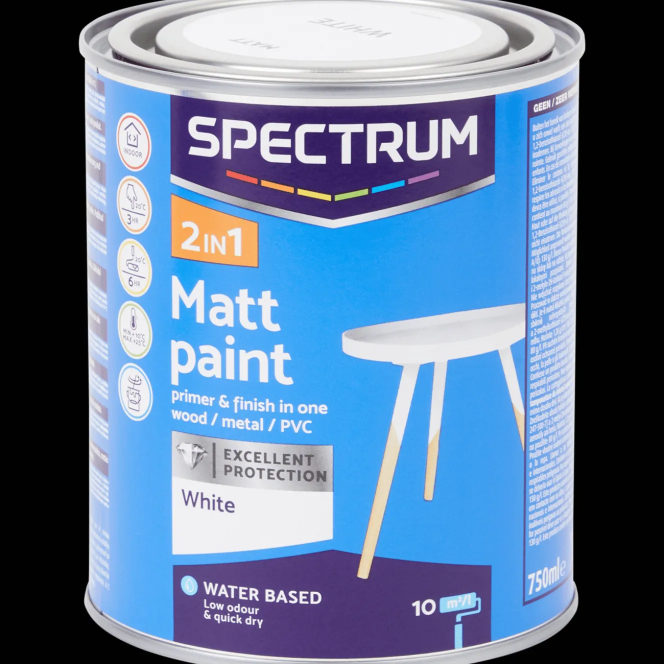 Spectrum Farbe<2-in-1 Acryllack Matt Weiß