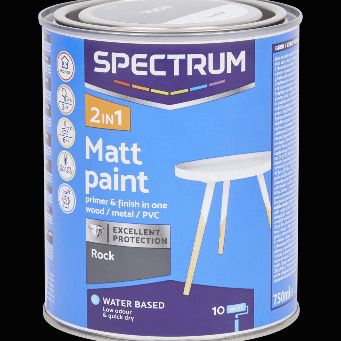 Spectrum Farbe<2-in-1 Acryllack Matt Rock