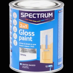 Spectrum Farbe<2-in-1 Hochglanzlack Weiß