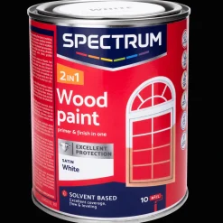 Spectrum Farbe<2-in-1 Holzlack Seidenglanz Weiß