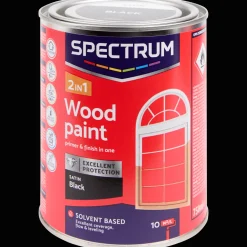 Spectrum Farbe<2-in-1 Holzlack Seidenglanz Schwarz
