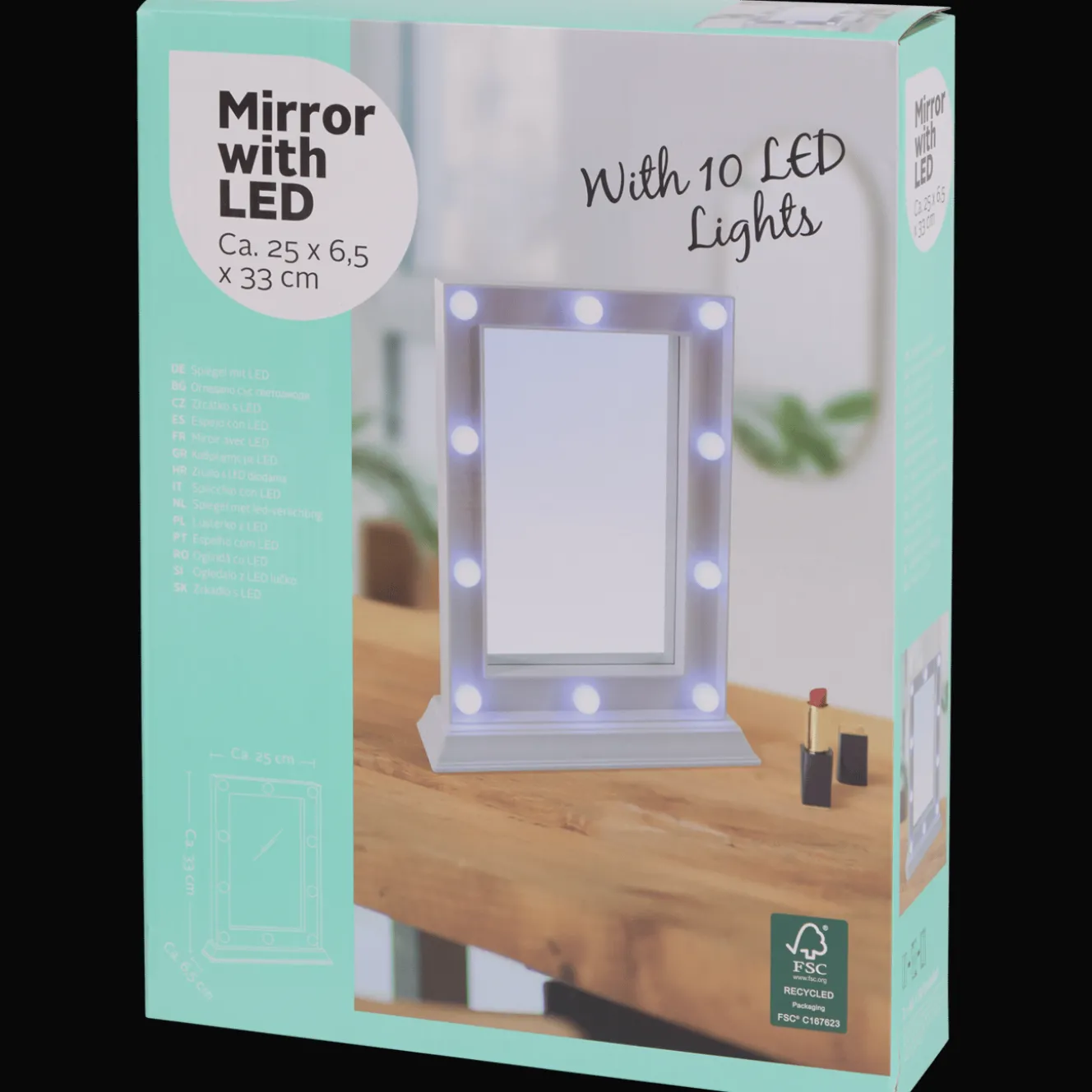 Action Gesundheit<Spiegel mit LED-Beleuchtung