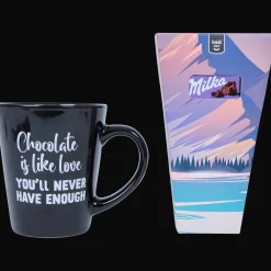 Action Schokolade<Tasse mit Schokolade und Kakao