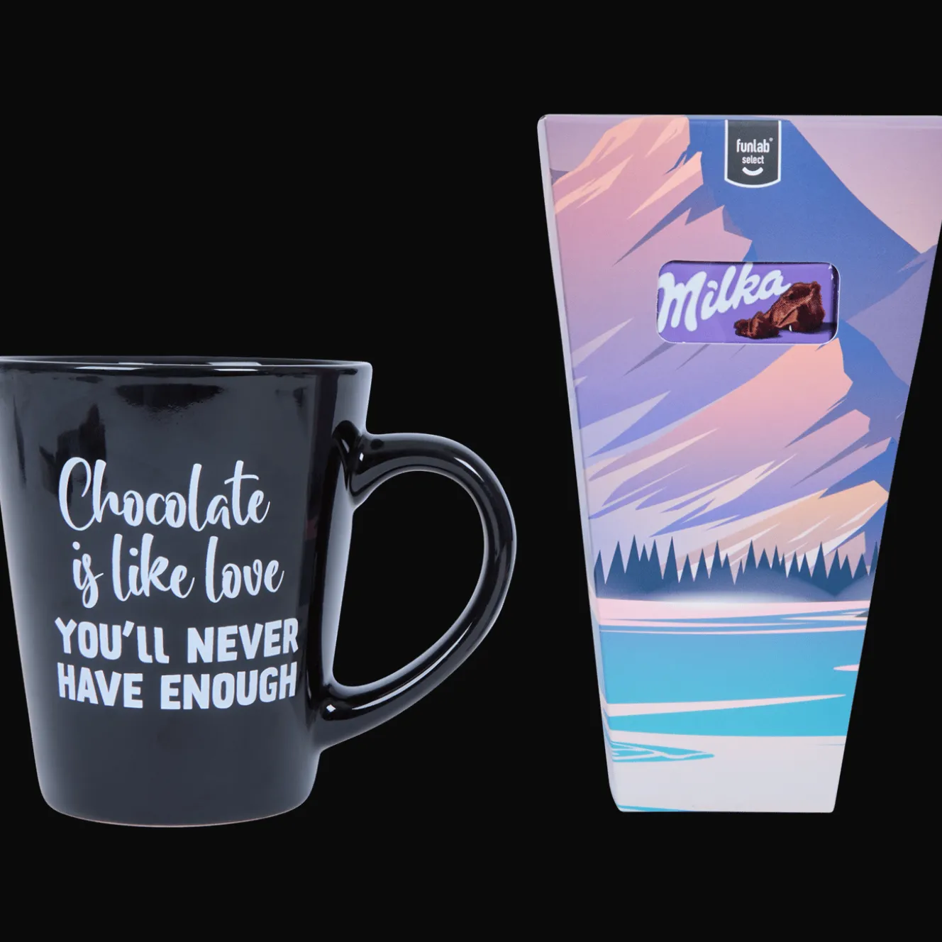 Action Schokolade<Tasse mit Schokolade und Kakao