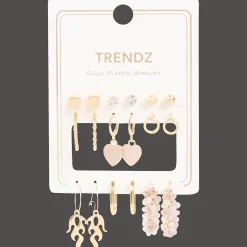 Action Uhren & Schmuck<Trendz Set mit vergoldeten Ohrringen