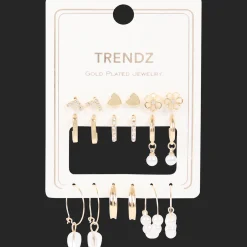 Action Uhren & Schmuck<Trendz Set mit vergoldeten Ohrringen
