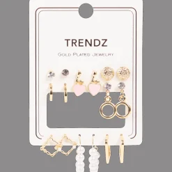 Action Uhren & Schmuck<Trendz Set mit vergoldeten Ohrringen